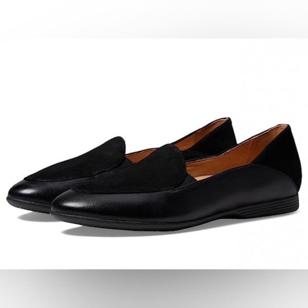 DANSKIN Black Suede Leather Flats Women's Size EU 37 US 7.5 LIKE NEW
